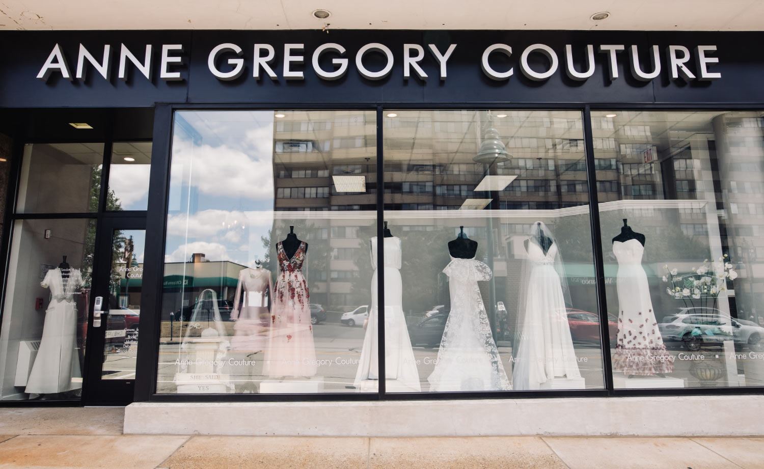 Anne Gregory Couture store. Mobile image